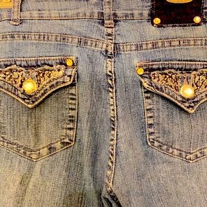 CACHE stretch embellished jeans